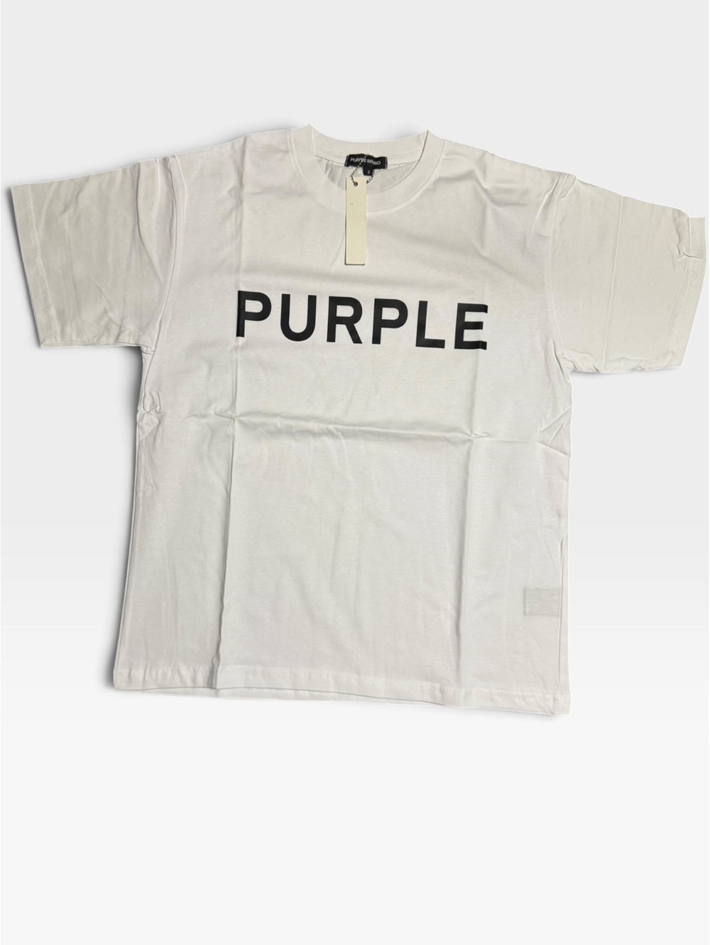 White Purple logo T-shirt